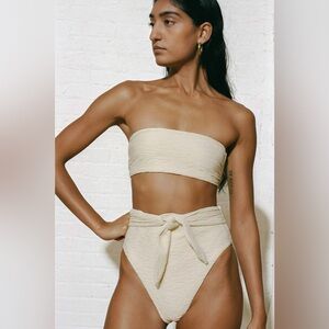 MARA HOFFMAN GOLDIE BIKINI BOTTOM CREAM